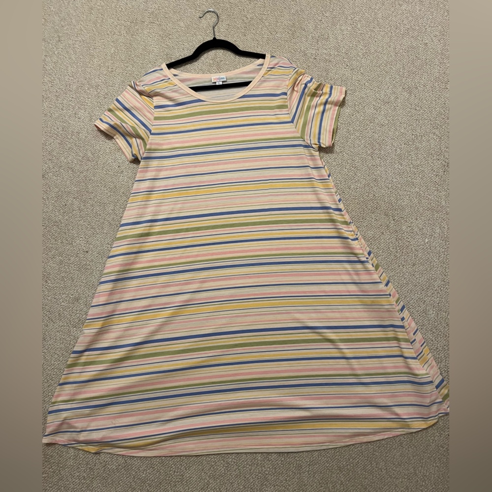 LuLaRoe Pastel Striped Women’s dress
